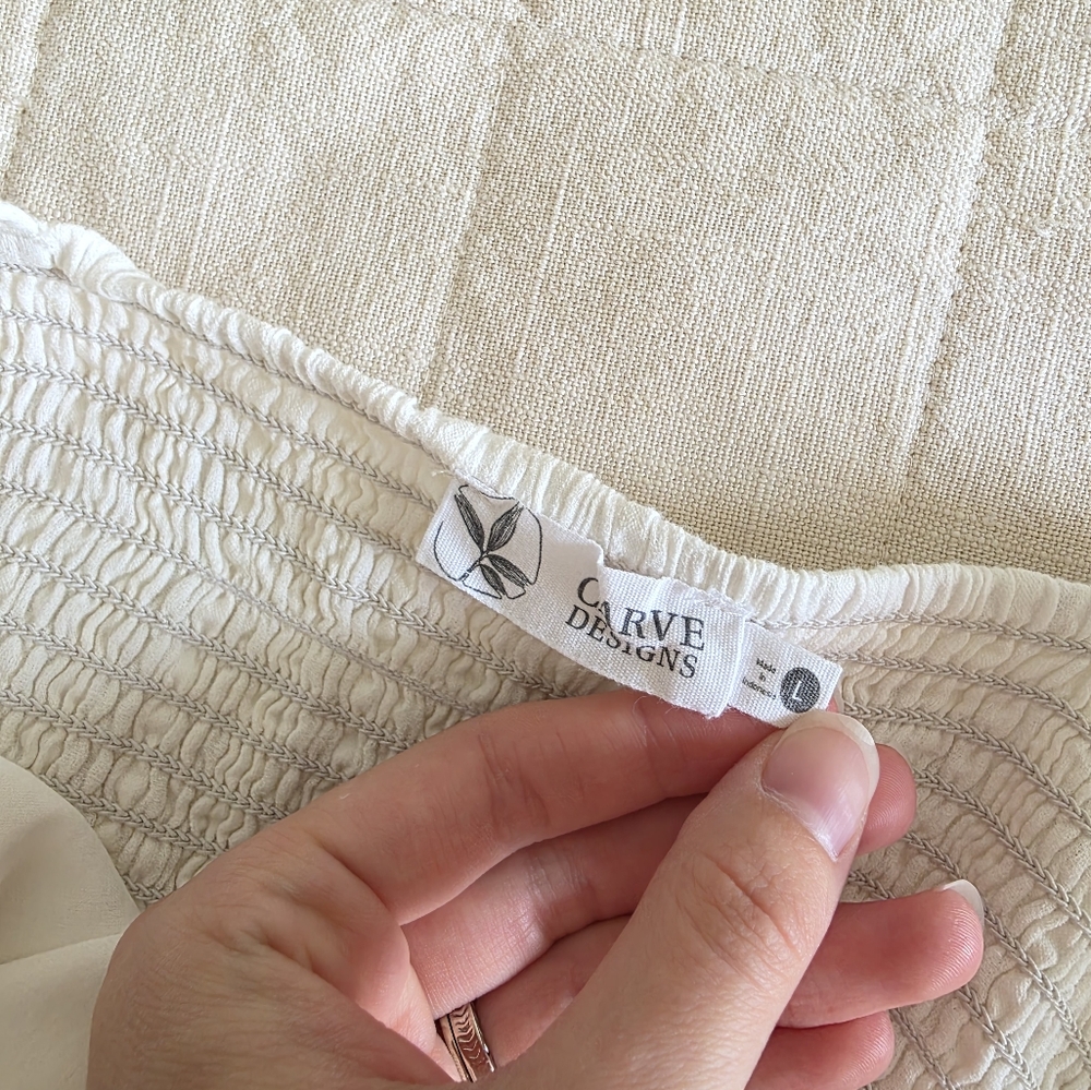 Carve Designs Tie Strap Cotton Midi Dress L - Picture 6 of 7